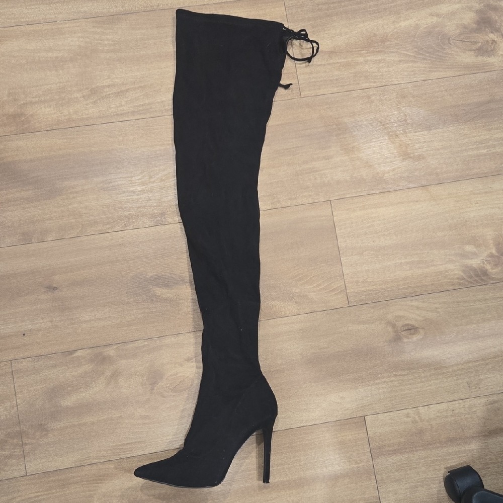 Fashion Nova Black Over-the-Knee Boots